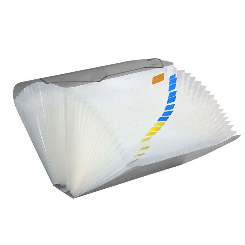PASTA SANFONADA A4 31 DIVISORIAS FUME POLIBRAS - REF. 91516 - 1 UNIDADE