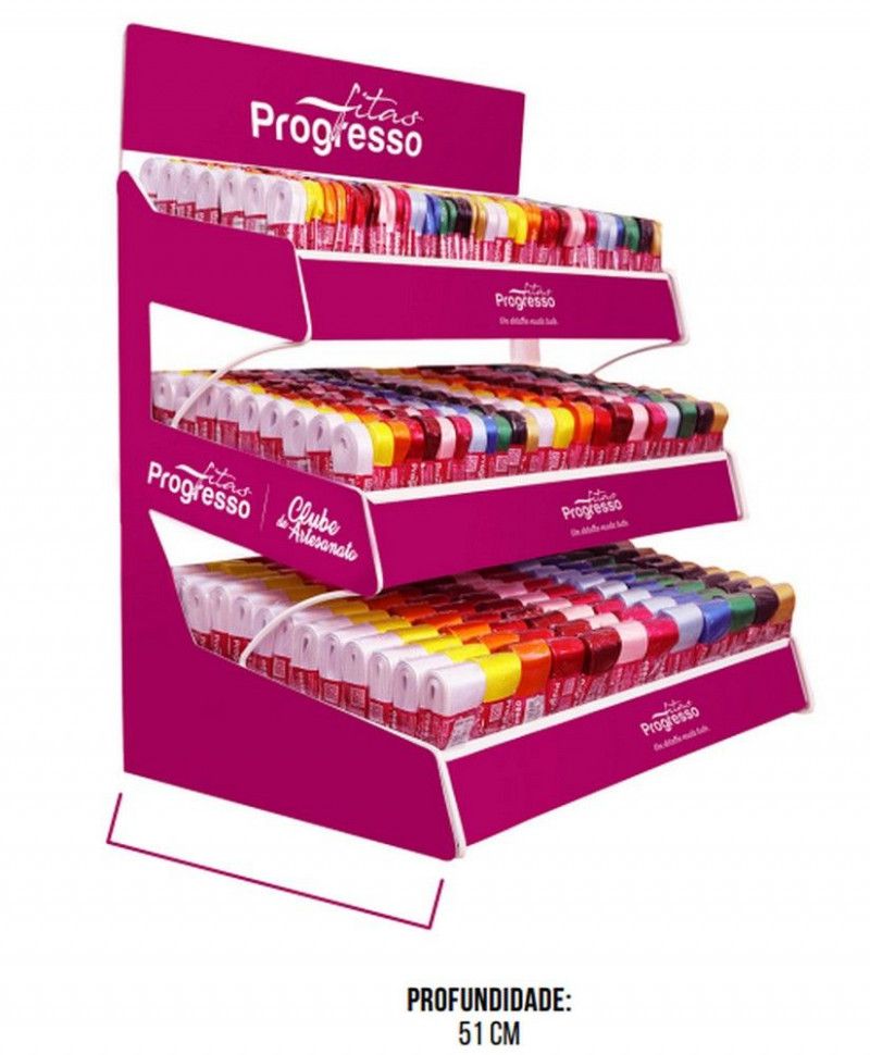 DISPLAY EXPOSITOR BALCAO COM DIVISORIAS COM 792 PECAS PRORGRESSO - REF. DISPLAY2170936 - 1 UNIDADE
