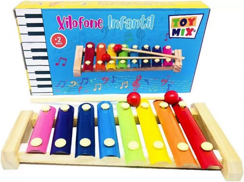XILOFONE INFANTIL 8 NOTAS TOYMIX - REF. 0-333.34.99 - 1 UNIDADE
