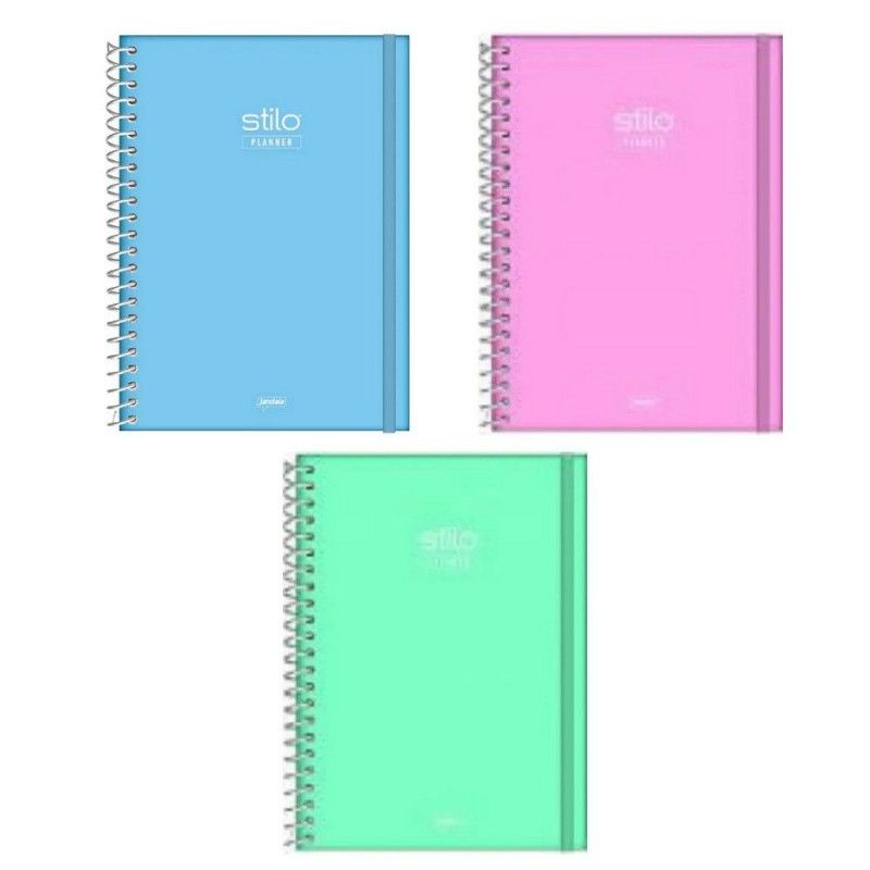 AGENDA PLANEJAMENTO ESPIRAL STILO 2025 JANDAIA - REF. 67053-24 - PACOTE COM 4 UNIDADES