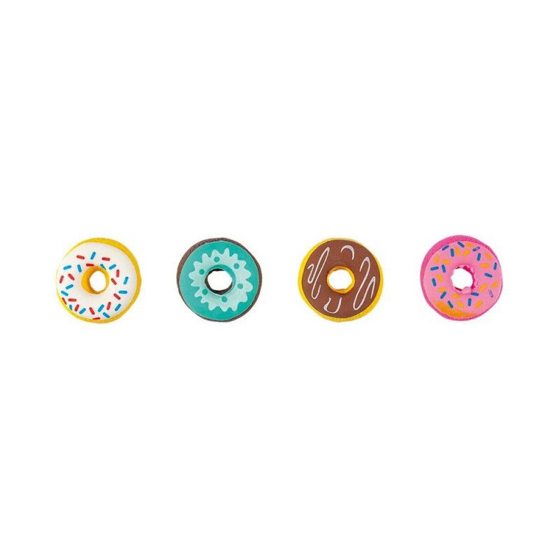 BORRACHA HOLIC DONUT ESTOJO COM 4 BORRACHAS TRIS - REF. 902610 - CAIXA COM 12 ESTOJOS