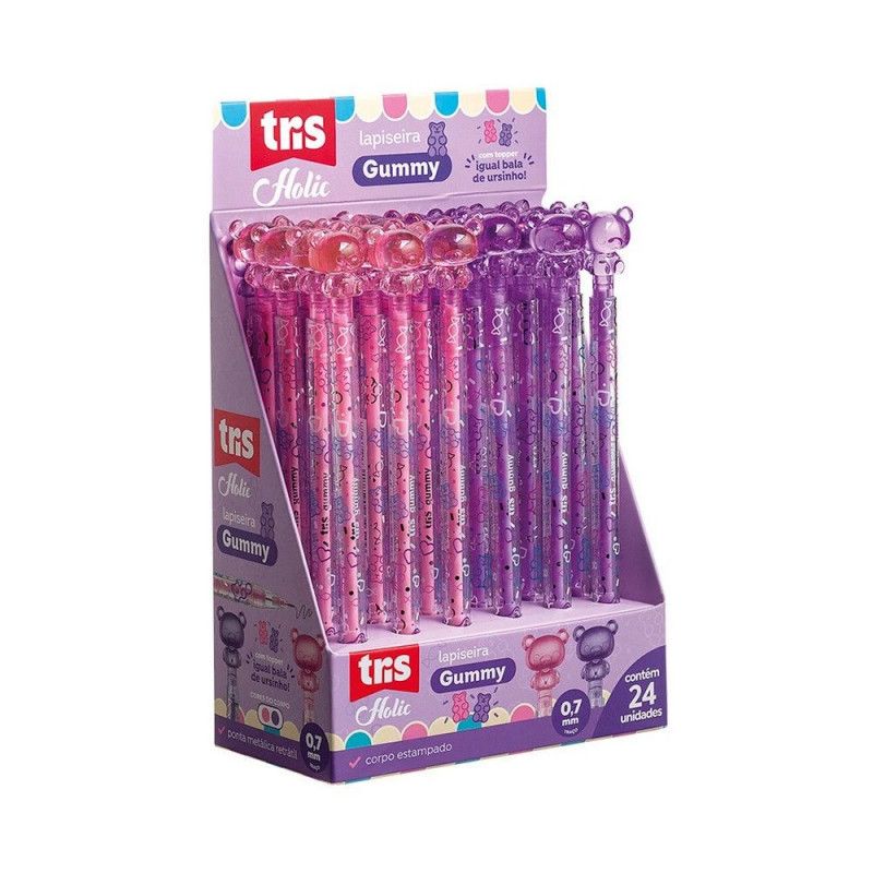 LAPISEIRA 0.7 HOLIC GUMMY TRIS - REF. 902597 - CAIXA COM 24 UNIDADES SORTIDAS
