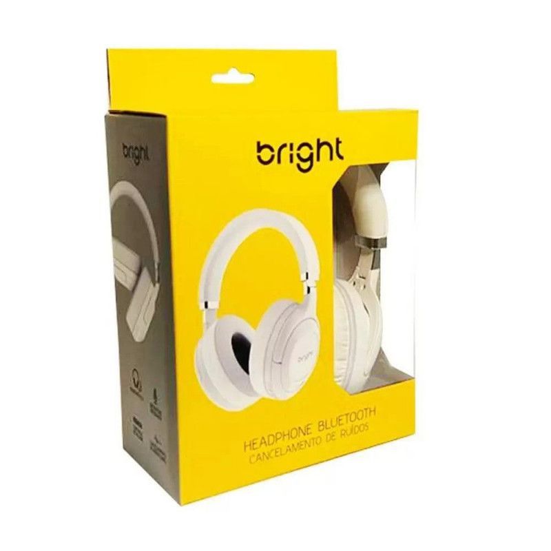 FONE OUVIDO BLUETOOH CANCELADOR DE RUIDOS BRANCO BRIGHT - REF. FN585 - 1 UNIDADE