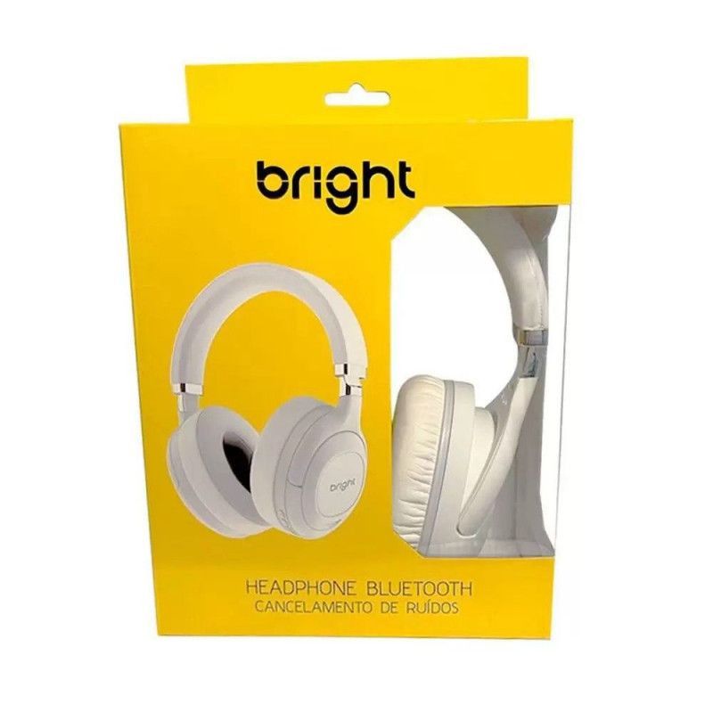 FONE OUVIDO BLUETOOH CANCELADOR DE RUIDOS BRANCO BRIGHT - REF. FN585 - 1 UNIDADE