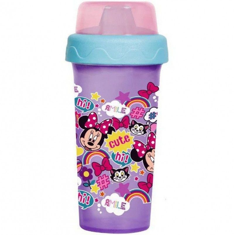 COPO PLASTICO 340ML COM TAMPA MINNIE VALVULA REDUTORA - REF. 03728 - 1 UNIDADE
