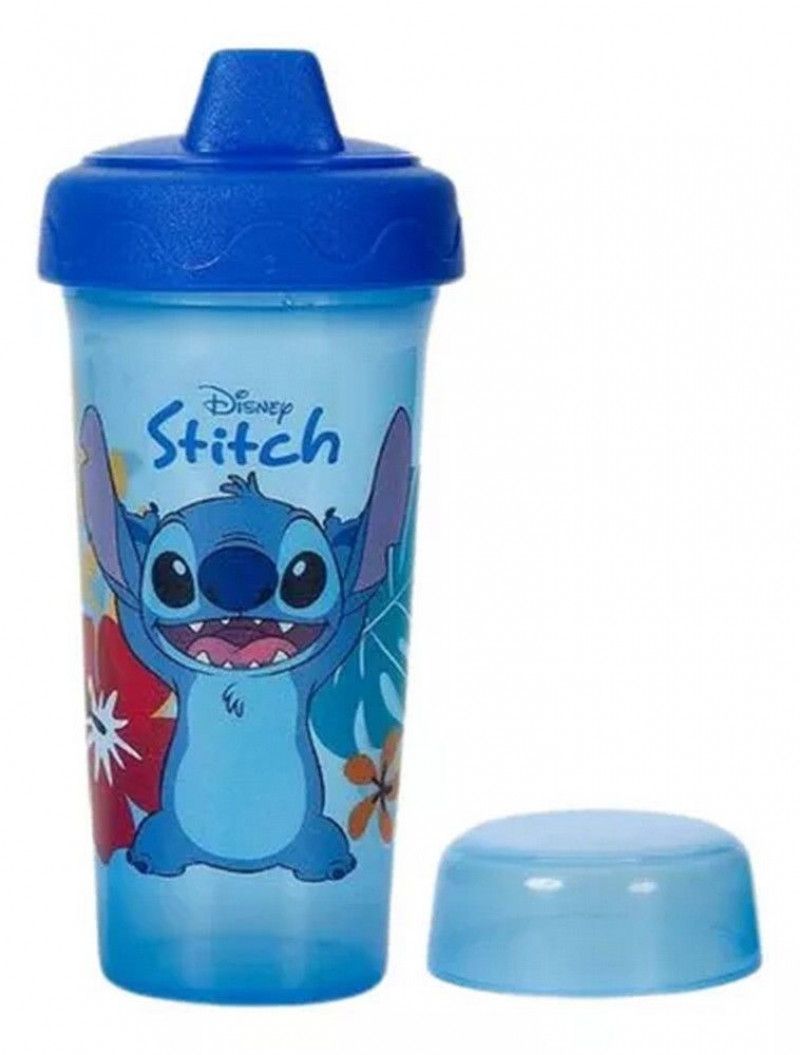 COPO PLASTICO 340ML COM TAMPA STITCH VALVULA REDUTORA - REF. 03824 - 1 UNIDADE