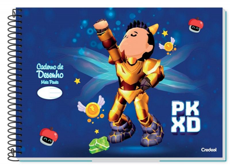 CADERNO CARTOGRAFIA CAPA DURA MILIMETRADO 60FL PK XD CREDEAL - REF. 279045 - PACOTE COM 5 UNIDADES