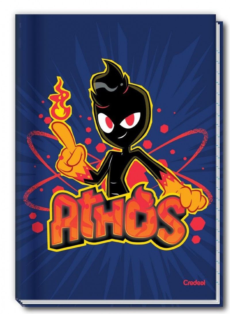 CADERNO BROCHURAO CAPA DURA 80FL ATHOS E PROBLEMS CREDEAL - REF. 281314 - PACOTE COM 5 UNIDADES