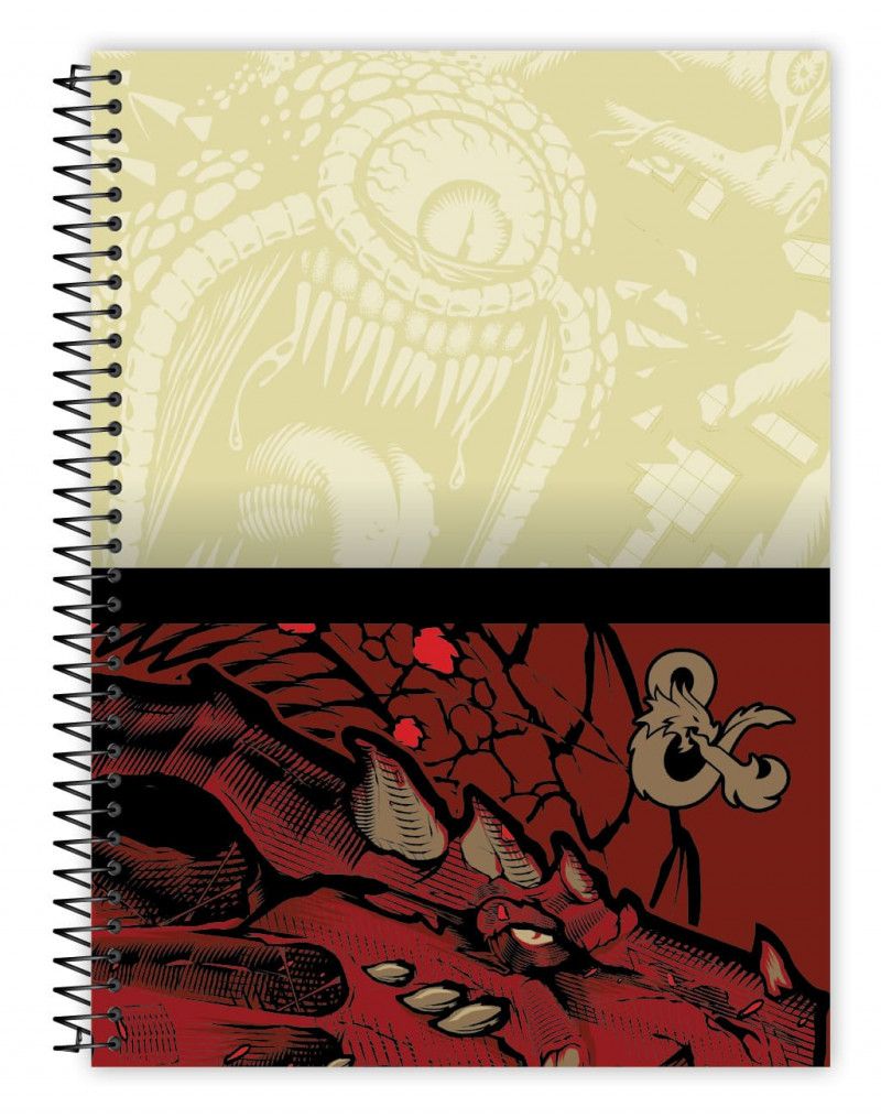 CADERNO 10 MATERIAS CAPA DURA 160FL DUNGEONS E DRAGONS CREDEAL - REF. 278765 - PACOTE COM 2 UNIDADES
