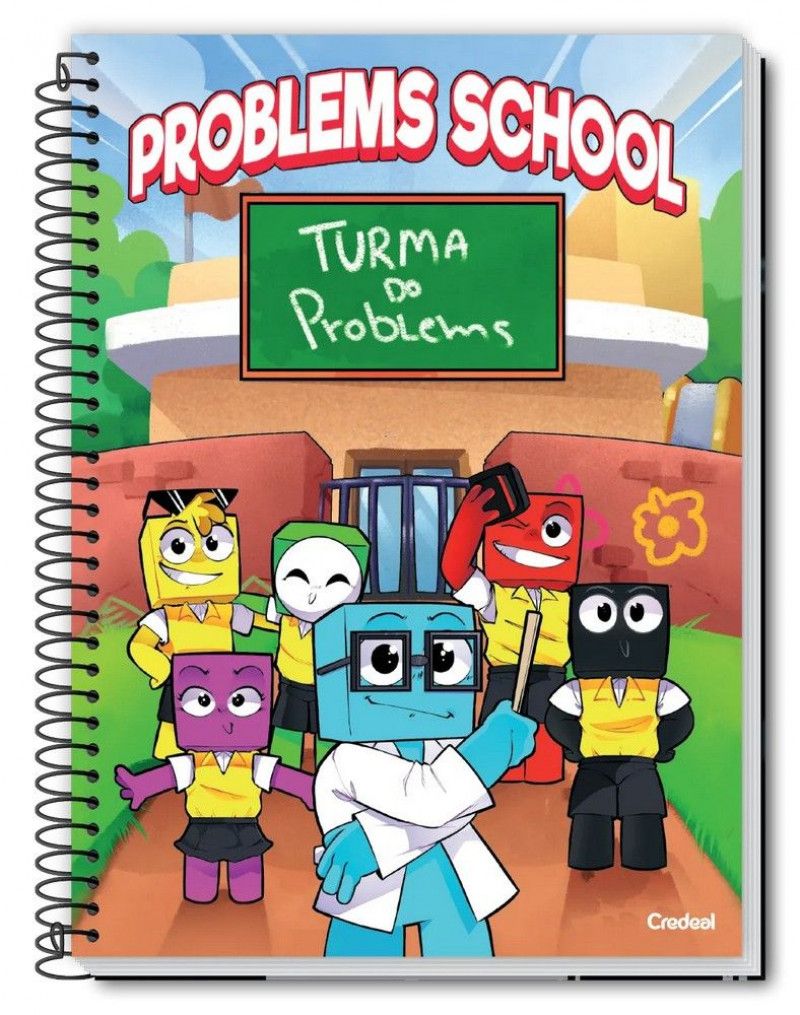 CADERNO 1 MATERIA CAPA DURA 80FL ATHOS E PROBLEMS CREDEAL - REF. 281291 - PACOTE COM 3 UNIDADES