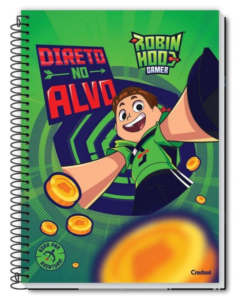 CADERNO 1 MATERIA CAPA DURA 80FL GELEIA E ROBIN CREDEAL - REF. 282717 - PACOTE COM 3 UNIDADES