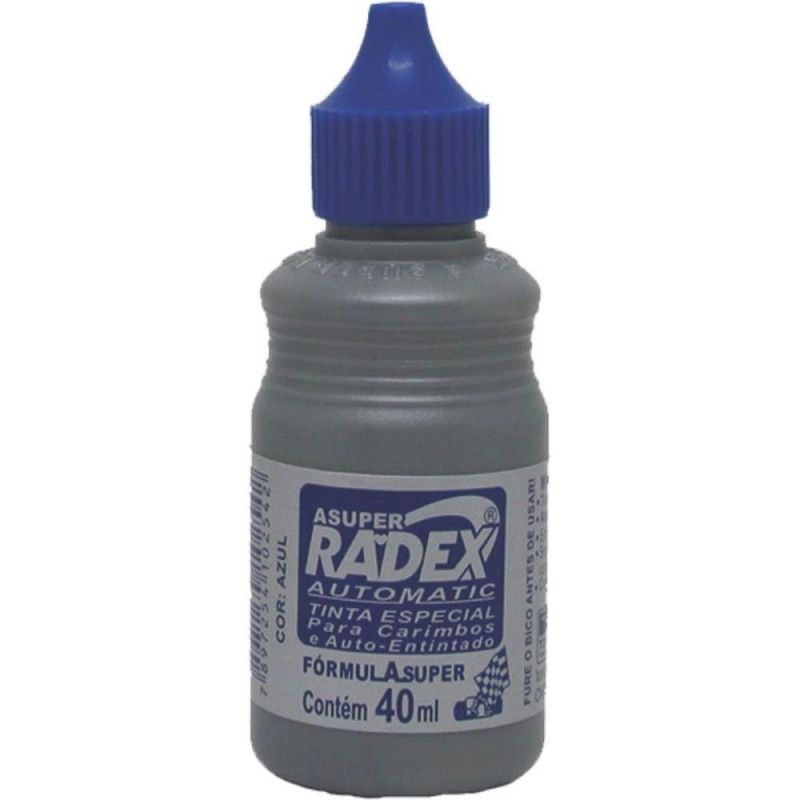 TINTA RADEX AUTOMATIC 40ML AZUL - REF. AZ 172 - CAIXA COM 12 UNIDADES