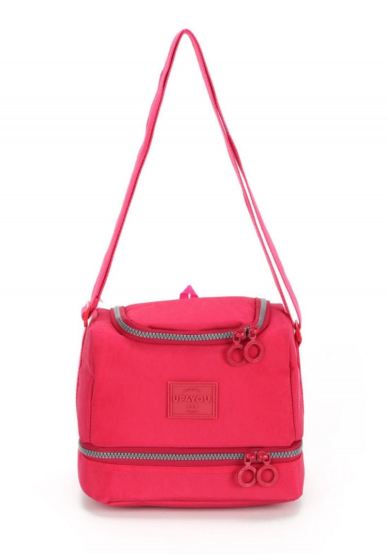 LANCHEIRA COM ALCA CRINKLE PINK LUXCEL - REF. LA47153UP-PK - 1 UNIDADE