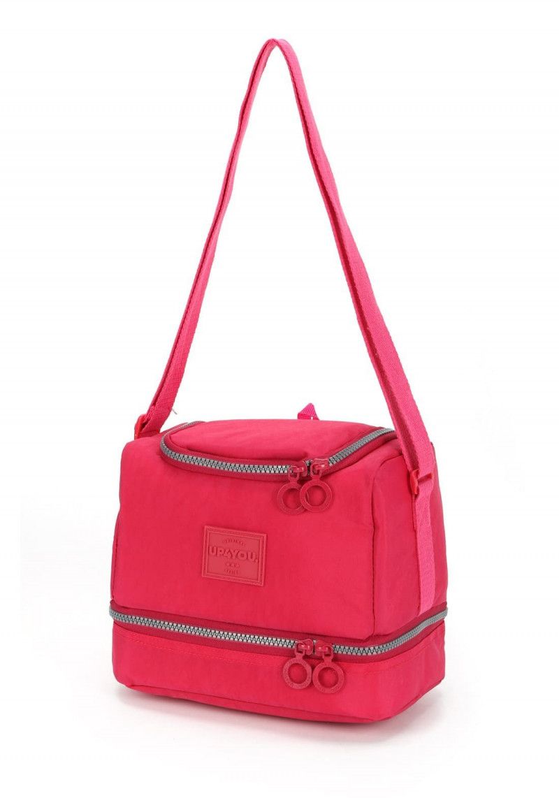 LANCHEIRA COM ALCA CRINKLE PINK LUXCEL - REF. LA47153UP-PK - 1 UNIDADE