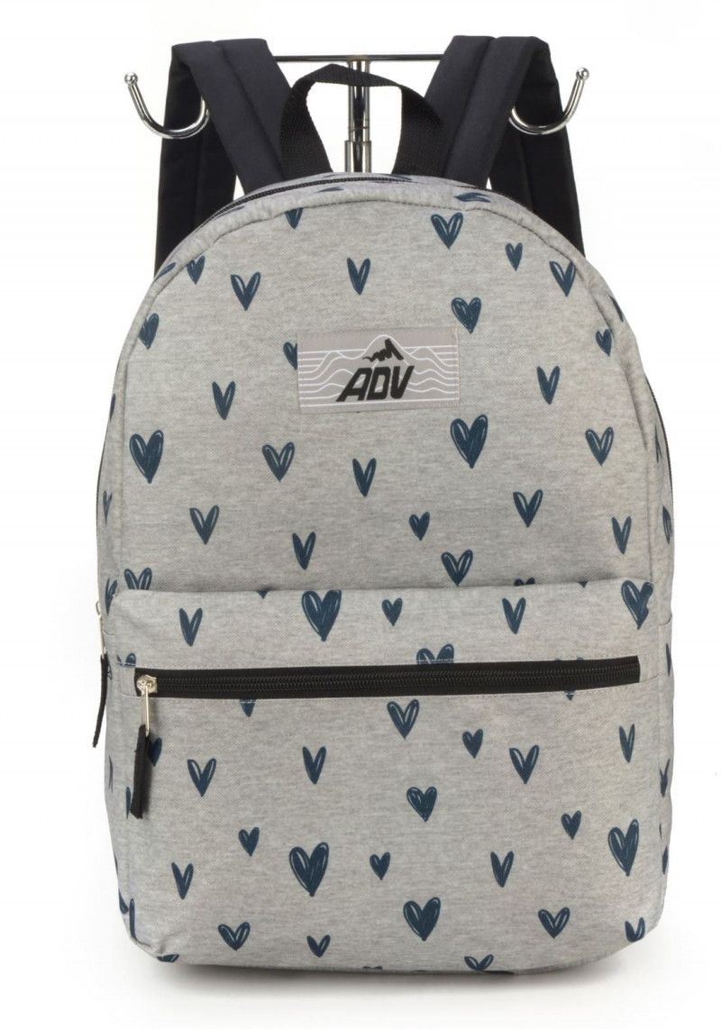 MOCHILA DE COSTAS ADV CORACAO CINZA LUXCEL - REF. MS47322AV-CZ - 1 UNIDADE