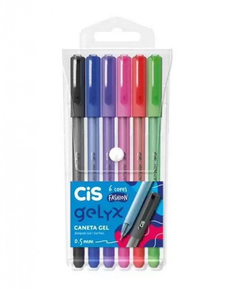 CANETA CIS GELYX 0.5 MM ESTOJO COM 6 UNIDADES BASICAS - REF. 5.7115 - 1 UNIDADE