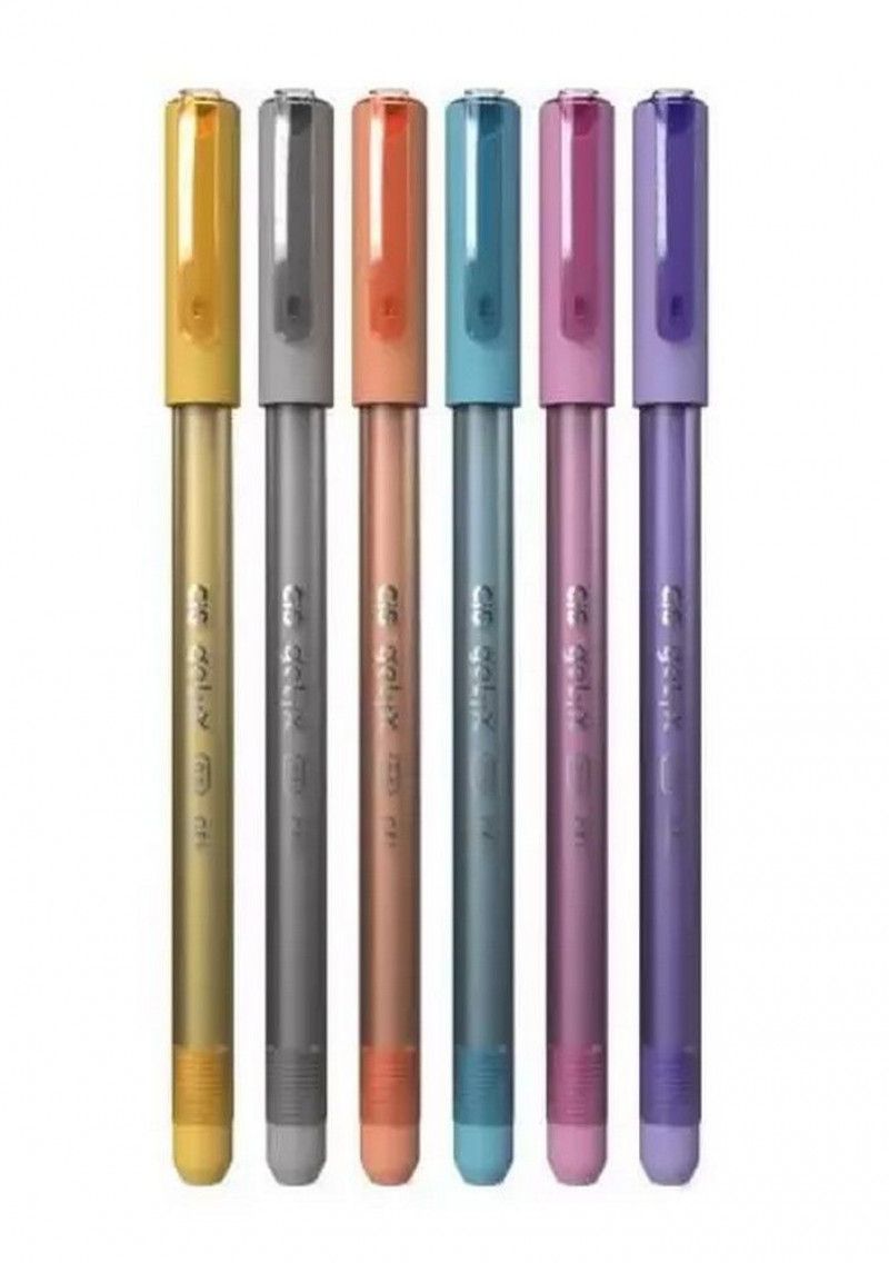 CANETA CIS GELYX 1.0 MM ESTOJO COM 6 METALICAS - REF. 5.7118 - 1 UNIDADE