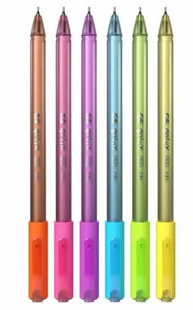 CANETA CIS GELYX 1.0 MM ESTOJO COM 6 CORES NEON - REF.5.7116 - 1 UNIDADE
