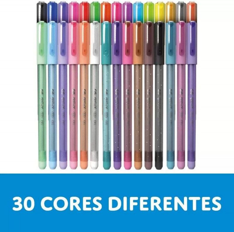 CANETA CIS GELYX ESTOJO COM 30 CORES - REF. 5.7120 - 1 UNIDADE