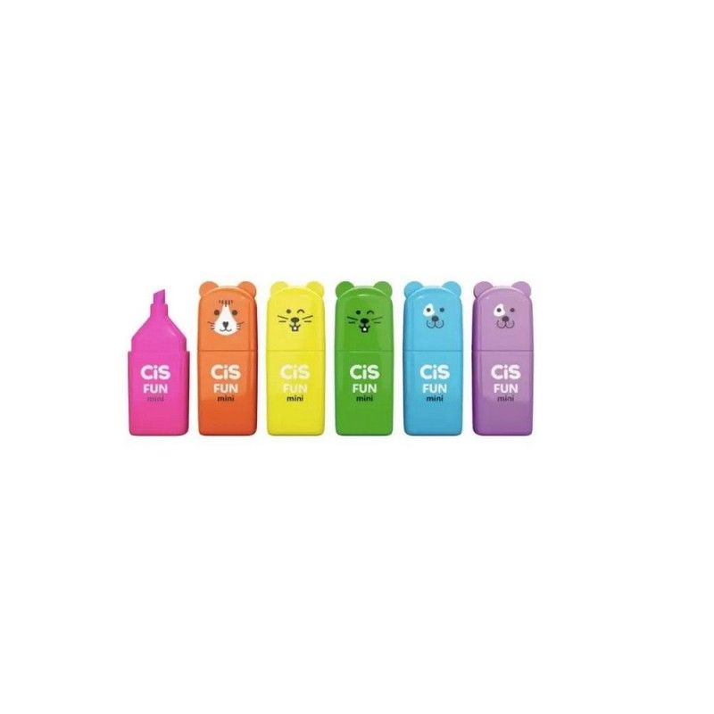 CIS FUN MARCA TEXTO ESTOJO COM 6 CORES NEON - REF. 5.7165 - 1 UNIDADE