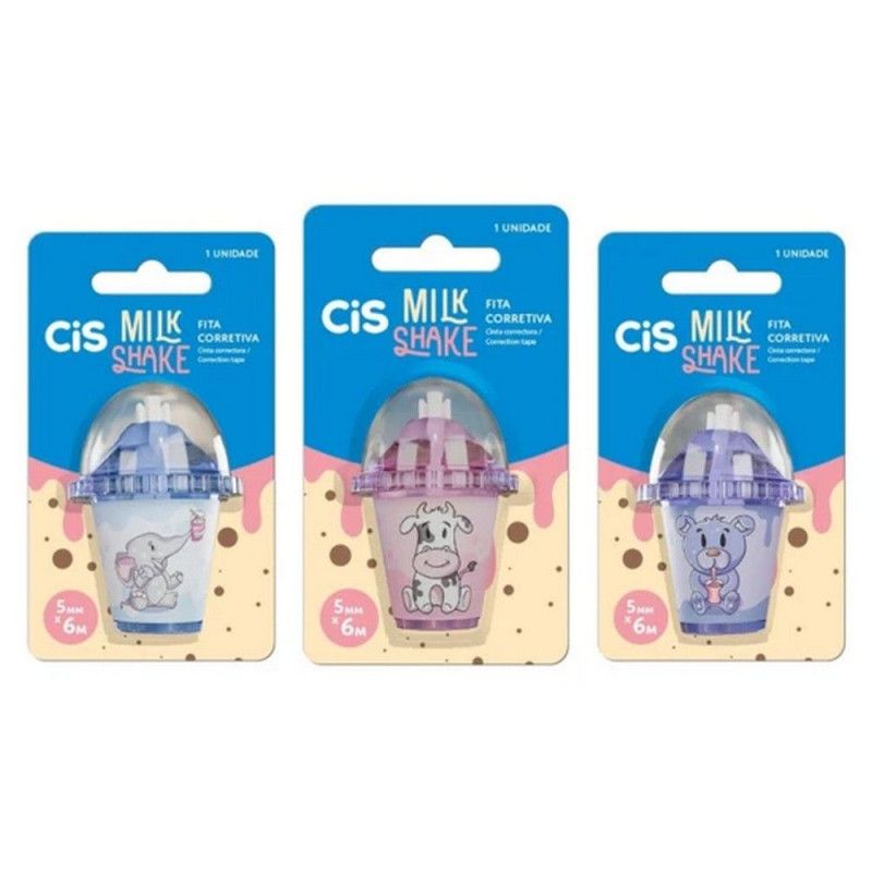 FITA CORRETIVA MILKSHAKE 5MM X 6M CIS - REF. 55.3414 - CAIXA COM 6 UNIDADES