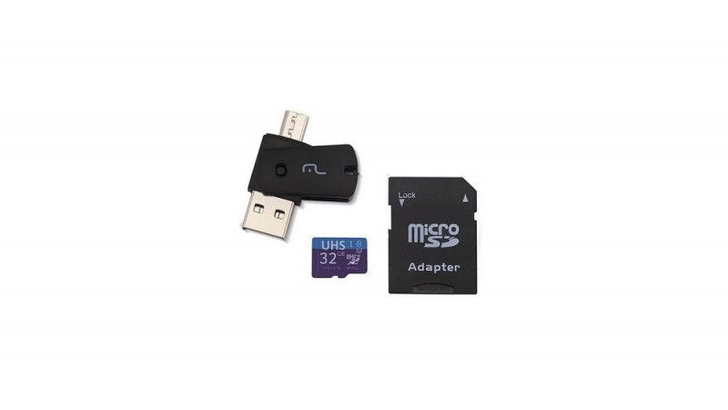 CARTAO DE MEMORIA 32GB+4X1 ADAPTADOR USB+ADAPTADOR SD - REF. MC151 - 1 UNIDADE