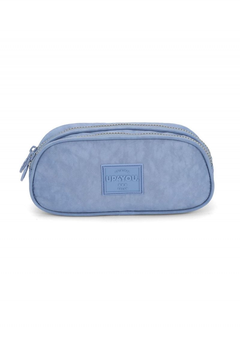 ESTOJO DUPLO CRINKLE AZUL LUXCEL - REF. ET47159UP-AZ - 1 UNIDADE