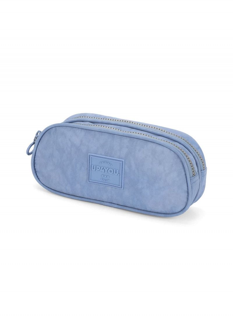 ESTOJO DUPLO CRINKLE AZUL LUXCEL - REF. ET47159UP-AZ - 1 UNIDADE