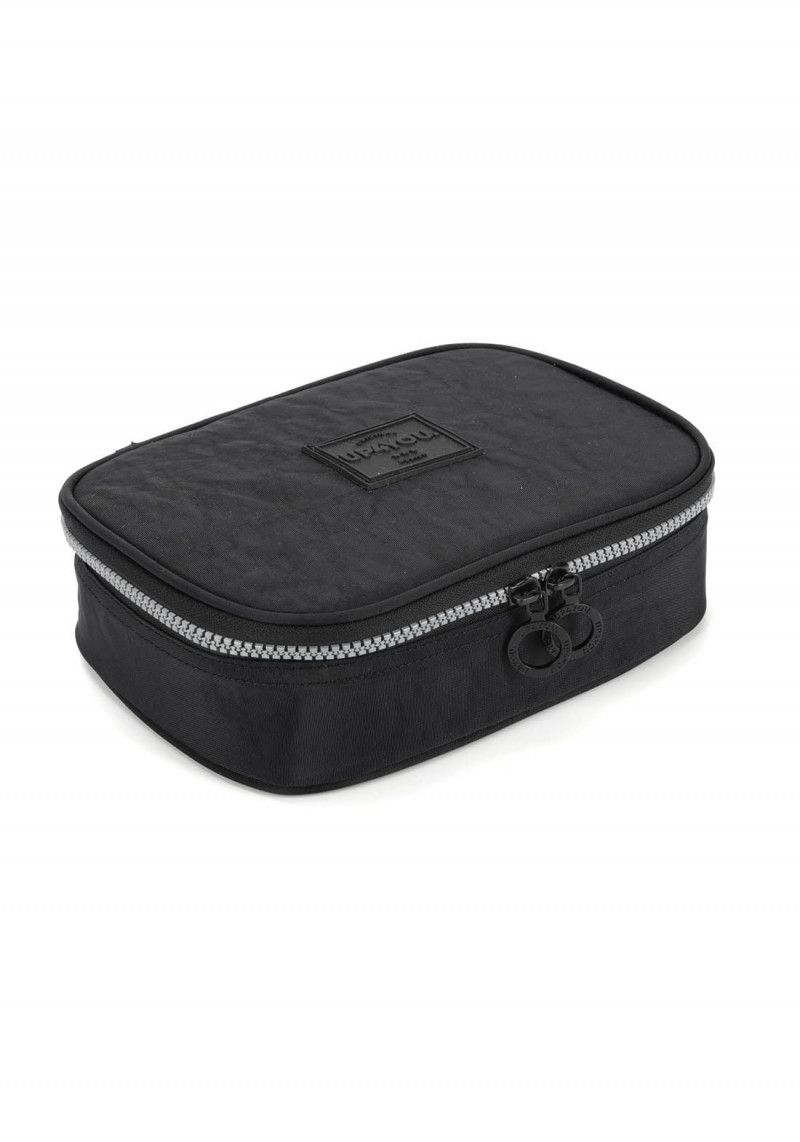 ESTOJO BOX CRINKLE PRETO LUXCEL - REF. ET47161UP-PTO - 1 UNIDADE