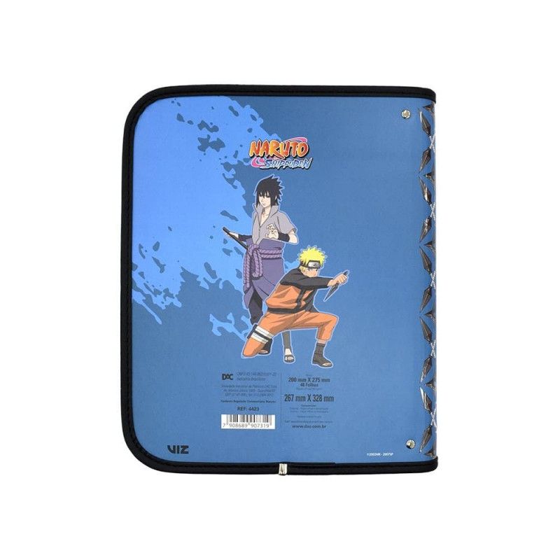 FICHARIO UNIVERSITARIO 4 ARGOLAS 48 FOLHAS NARUTO DAC - REF. 4423 - 1 UNIDADE