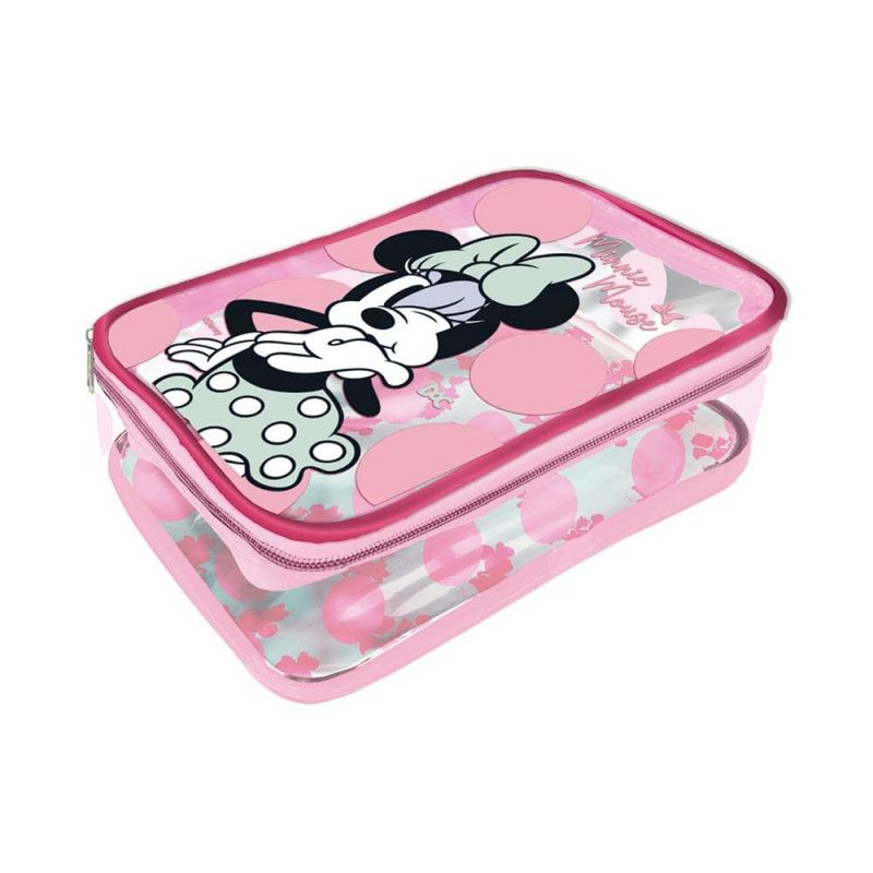 ESTOJO GRANDE MINNIE TRANSPARENTE ROSA DAC - REF. 4415 - 1 UNIDADE