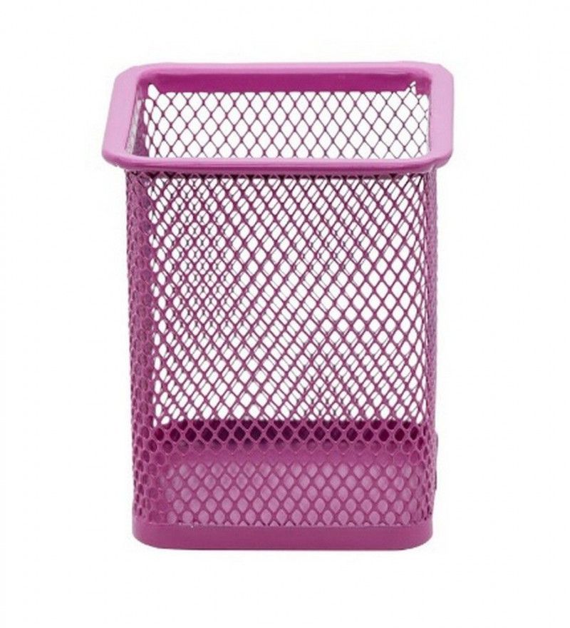 PORTA CANETA ARAMADO QUADRADO ROSA BRW - REF. OR5114 - 1 UNIDADE