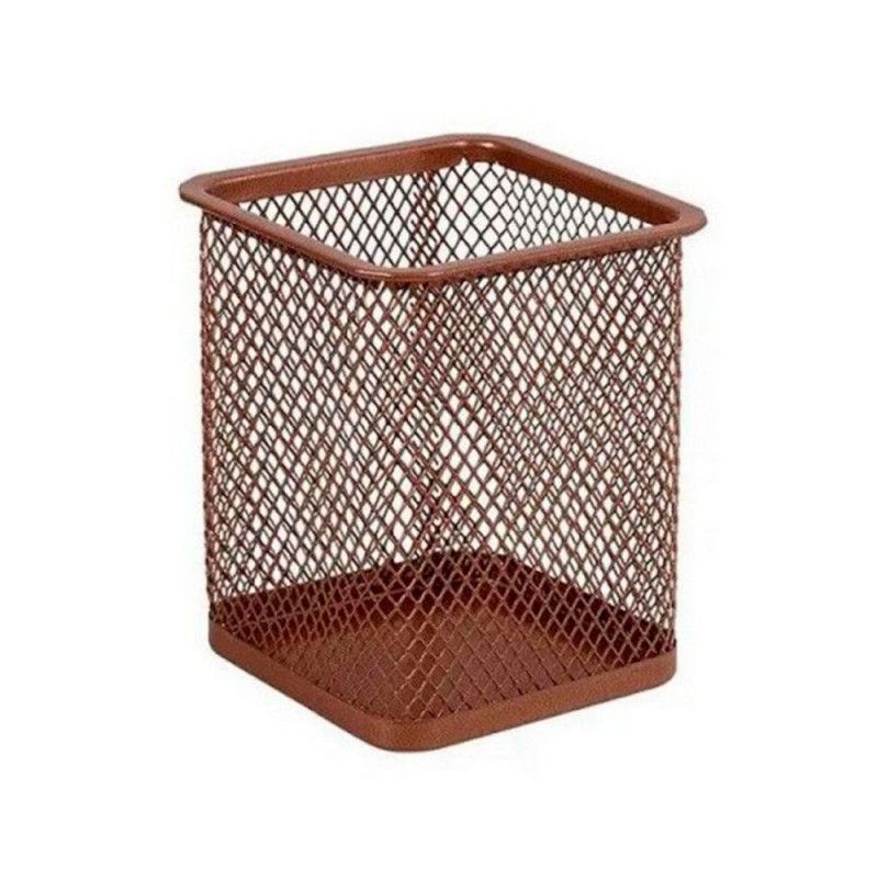 PORTA CANETA ARAMADO QUADRADO ROSE GOLD BRW - REF. OR5118 - 1 UNIDADE