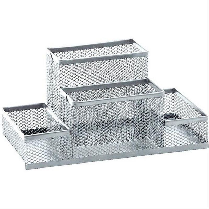 ORGANIZADOR ARAMADO ILHA 4 COMPARTIMENTOS BRW PRATA - REF. OR5162 PTA - 1 UNIDADE