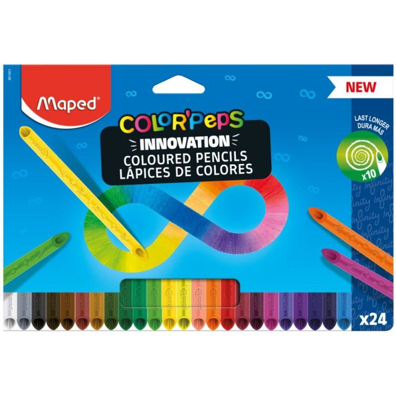 LAPIS 24 CORES COLORPEPS INFINITY MAPED - REF. 861601 - CAIXA COM 12 UNIDADES