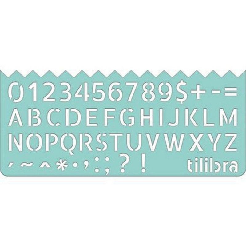 REGUA STENCIL FUN COM 4 MODELOS TILIBRA - REF. 34872 - 1 BLISTER