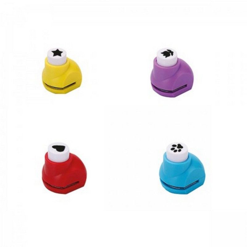 PERFURADOR DECORATIVO 9MM COM 4 FORMAS TILIBRA - REF. 34541 - CAIXA COM 12 BLISTERS