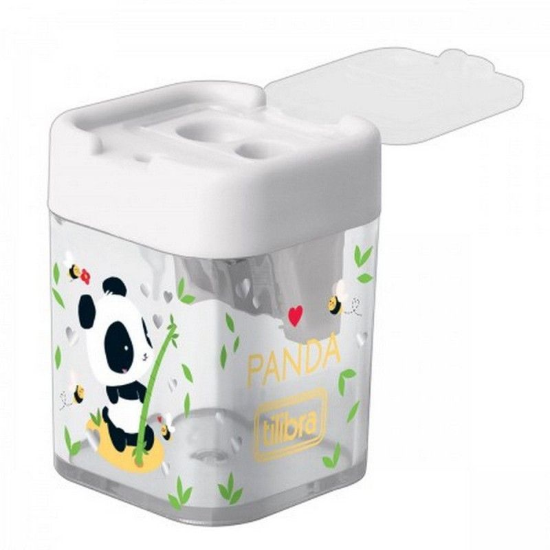 APONTADOR COM DEPOSITO 2 FUROS PANDA TILIBRA - REF. 34648 - CAIXA COM 12 UNIDADES