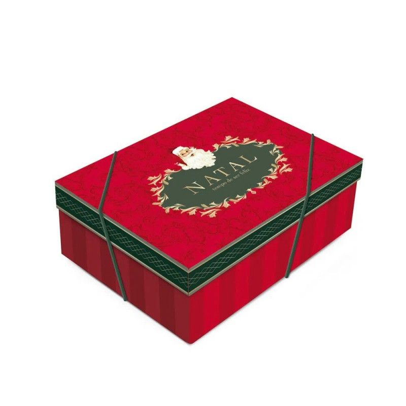 CAIXA DE PRESENTE RETANGULAR COM TAMPA P NOEL VITORIANO CROMUS - REF. 13005993 - PACOTE COM 10 UNIDADES