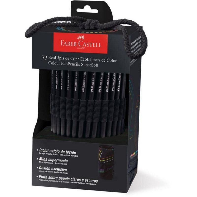 LAPIS 72 CORES SUPERSOFT COM ESTOJO DE TECIDO FABER-CASTELL - REF. 120772SOFT - PACOTE COM 2 UNIDADES