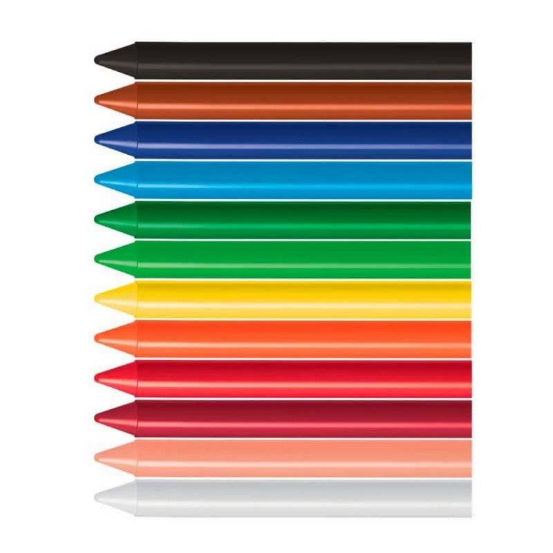 GIZAO DE CERA 12 CORES FABER-CASTELL - REF. 141112 - PACOTE COM 6 UNIDADES