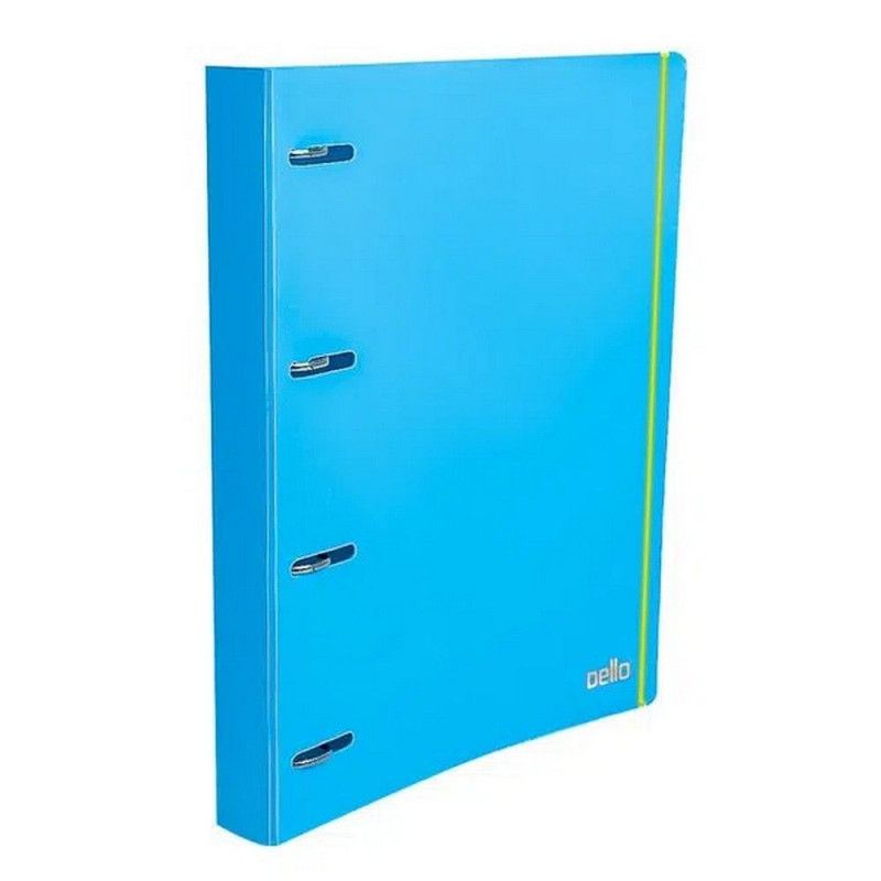 FICHARIO UNIVERSAL 4 ARGOLAS AZUL FULL COLOR DELLO - REF. 5037.C - 1 UNIDADE