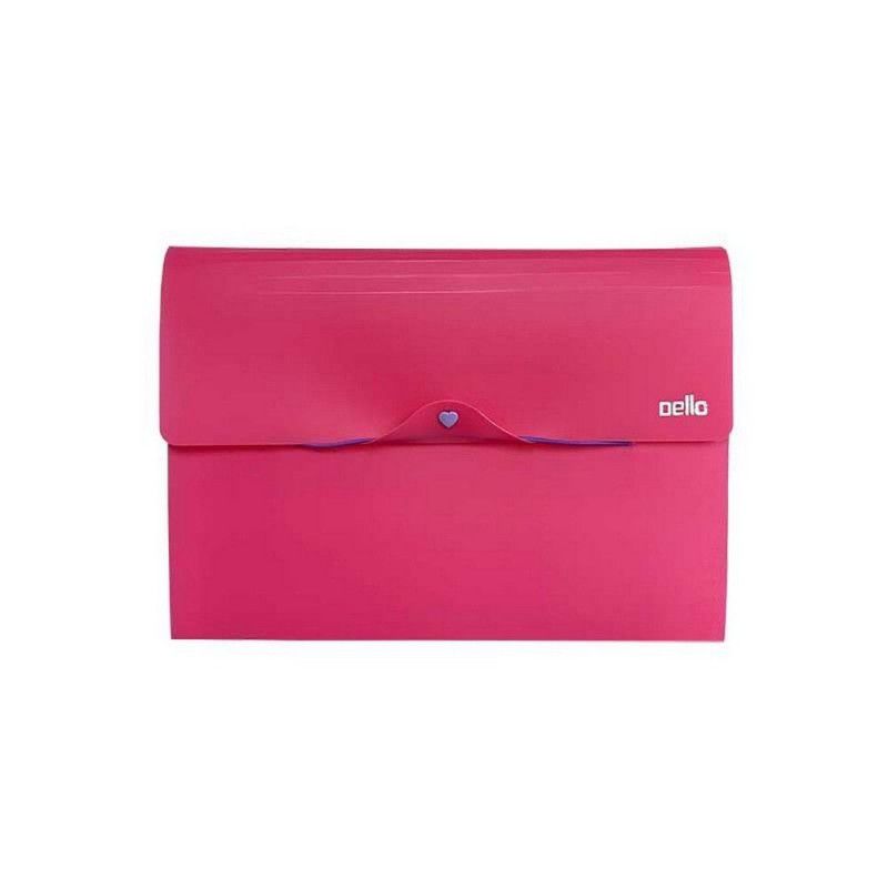 PASTA SANFONADA A4 12 DIVISORIAS PINK FULL COLOR DELLO - REF. 6107.Q - 1 UNIDADE