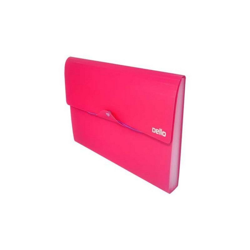 PASTA SANFONADA A4 12 DIVISORIAS PINK FULL COLOR DELLO - REF. 6107.Q - 1 UNIDADE