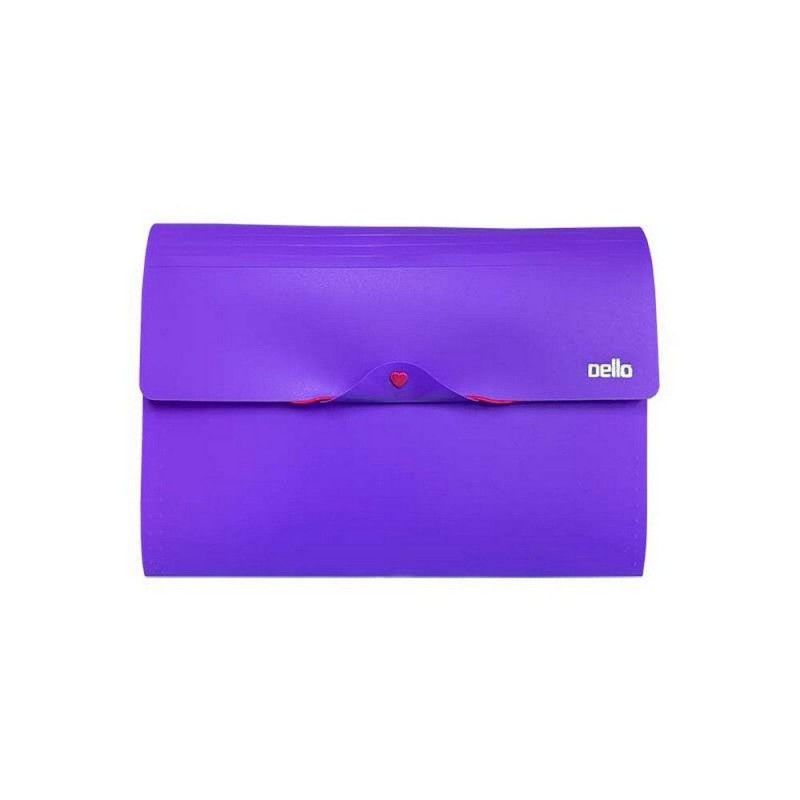 PASTA SANFONADA A4 12 DIVISORIAS ROXO FULL COLOR DELLO - REF. 6107.R - 1 UNIDADE