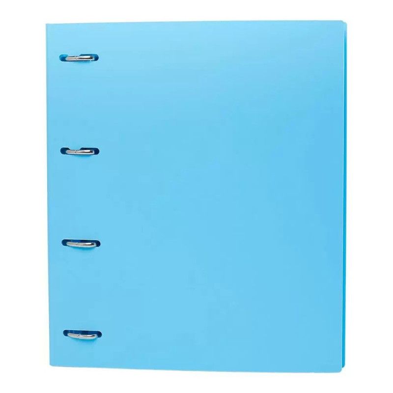 FICHARIO UNIVERSAL 4 ARGOLAS 96FL AZUL PASTEL POLIBRAS - REF. 194221 - 1 UNIDADE