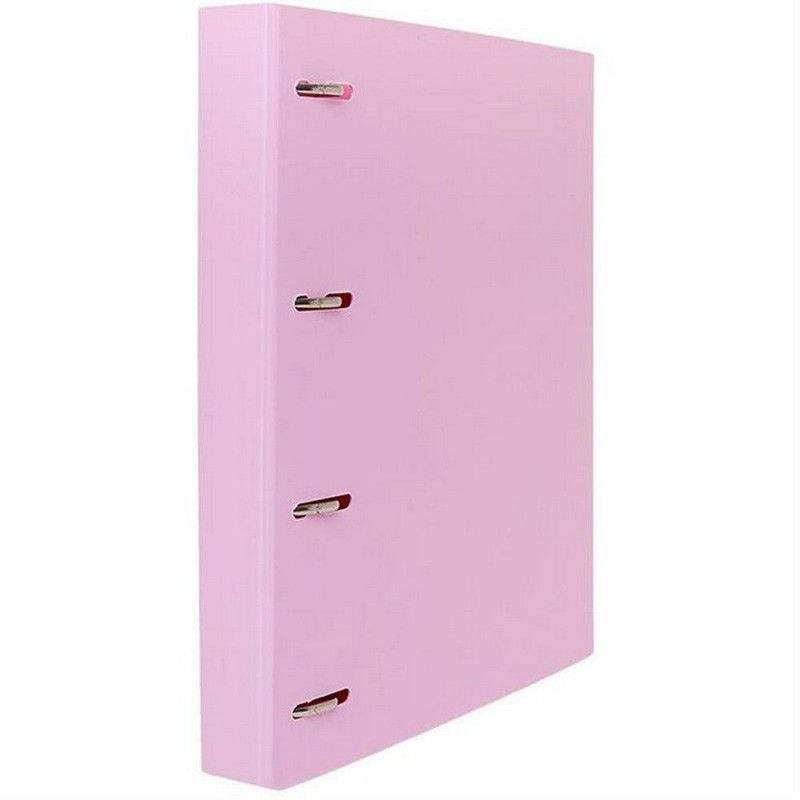 FICHARIO UNIVERSAL 4 ARGOLAS 96FL ROSA PASTEL POLIBRAS - REF. 194222 - 1 UNIDADE