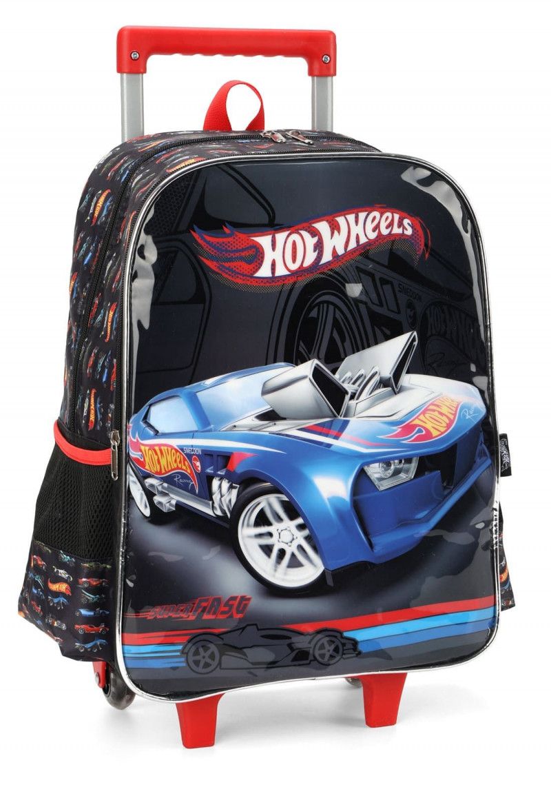 MOCHILETE HOTWHEELS PRETO LUXCEL - REF. IC39152HW-PTO - 1 UNIDADE
