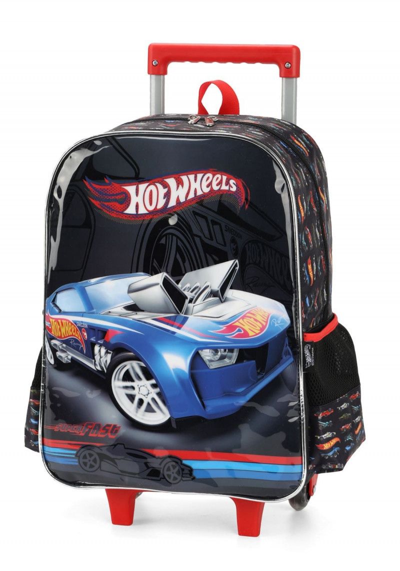 MOCHILETE HOTWHEELS PRETO LUXCEL - REF. IC39152HW-PTO - 1 UNIDADE