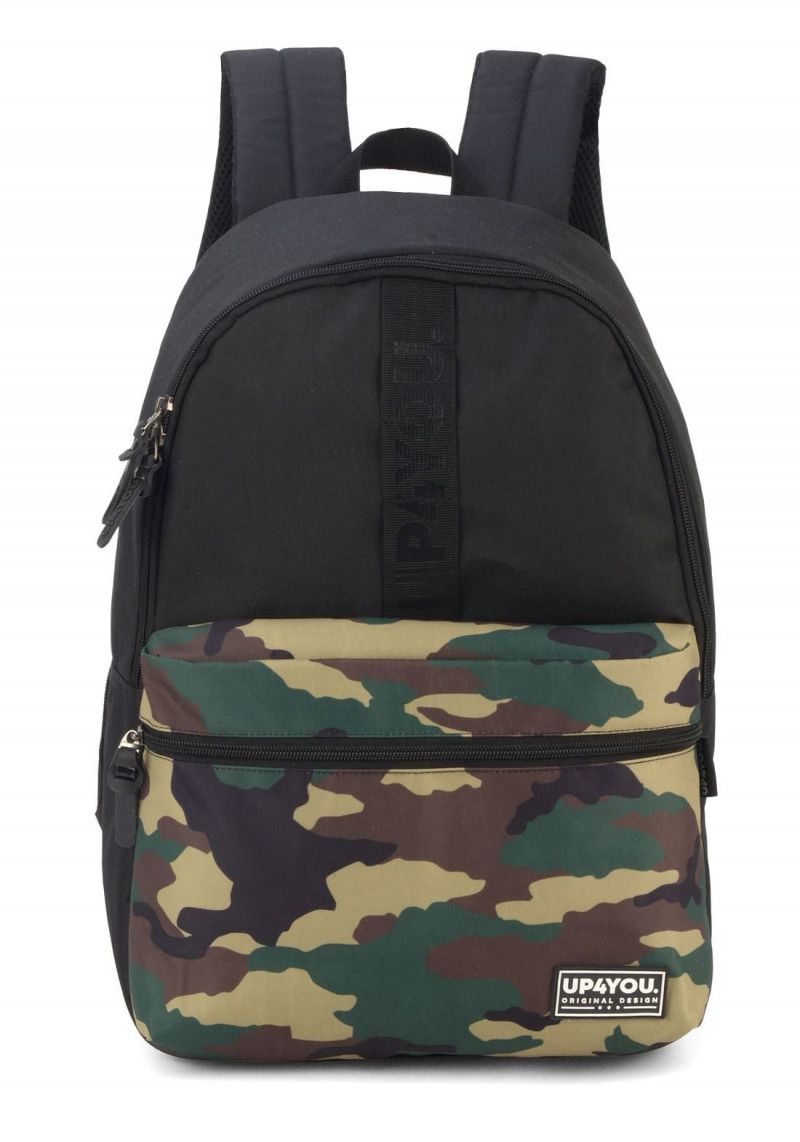 MOCHILA DE COSTAS UP4YOU CAMUFLADA PRETO - REF. MS46524UP-PTO - 1 UNIDADE